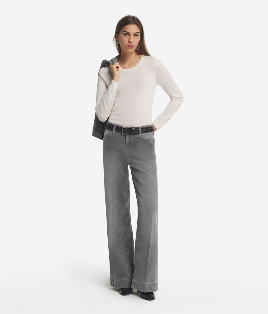 maglione girocollo in cashmere ultrafine