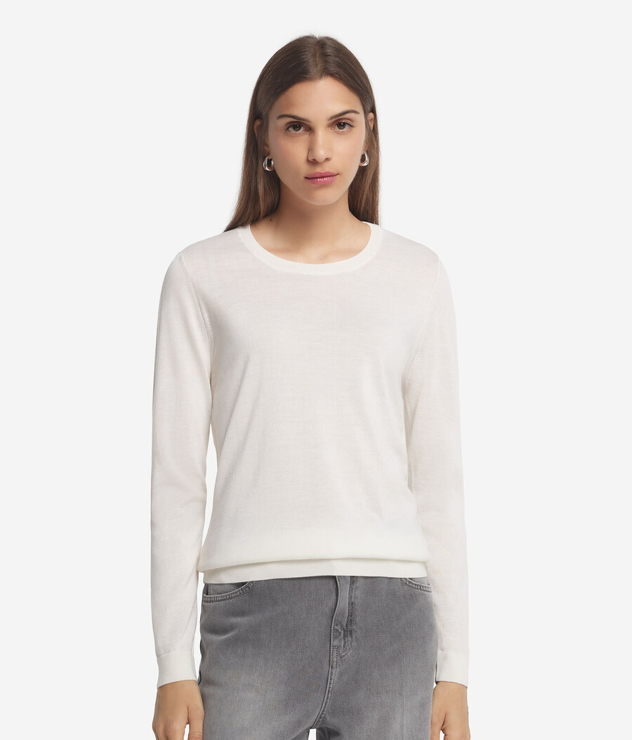 maglione girocollo in cashmere ultrafine