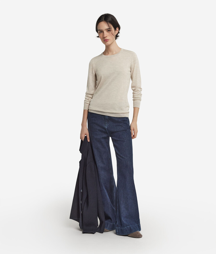 maglione girocollo in cashmere ultrafine