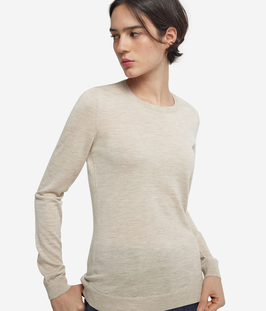 maglione girocollo in cashmere ultrafine
