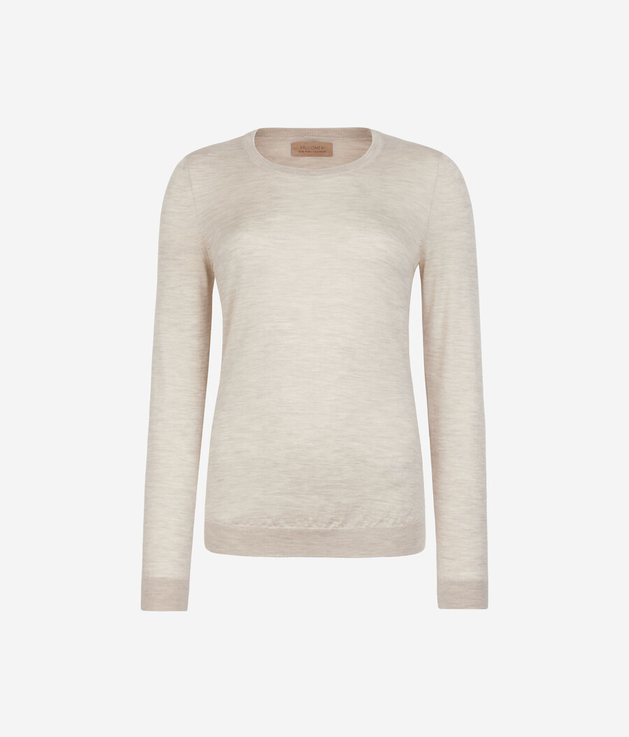 maglione girocollo in cashmere ultrafine
