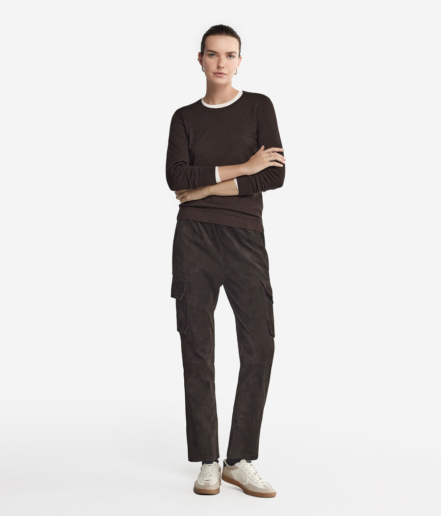 maglione girocollo in cashmere ultrafine