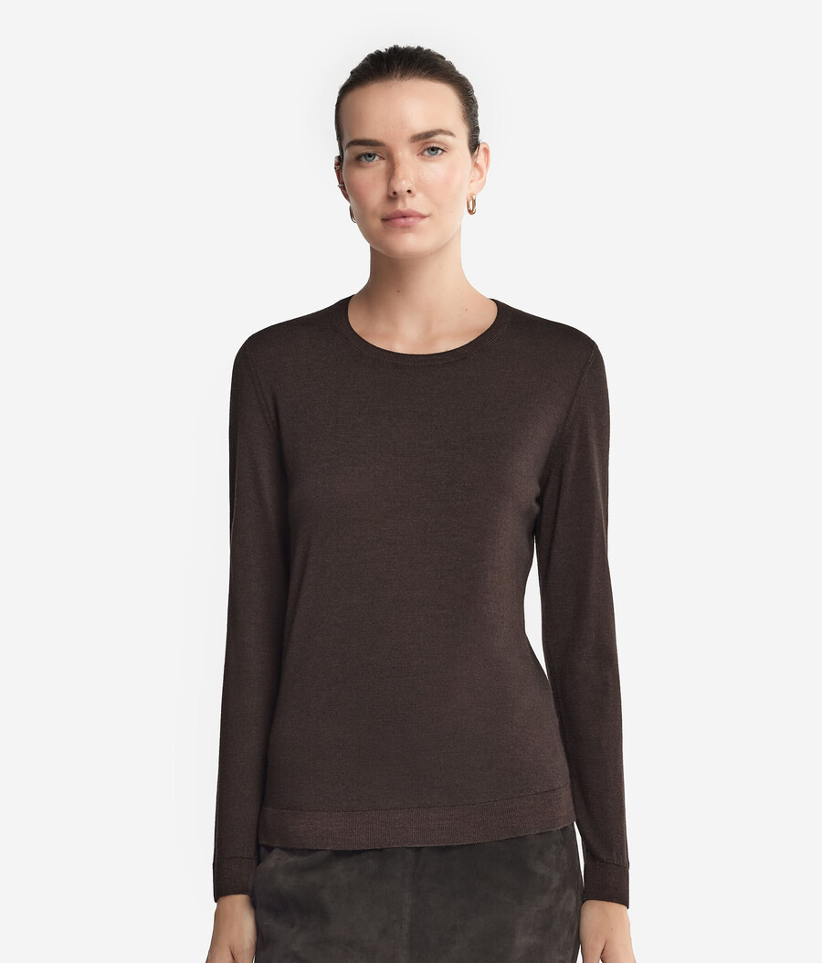 maglione girocollo in cashmere ultrafine