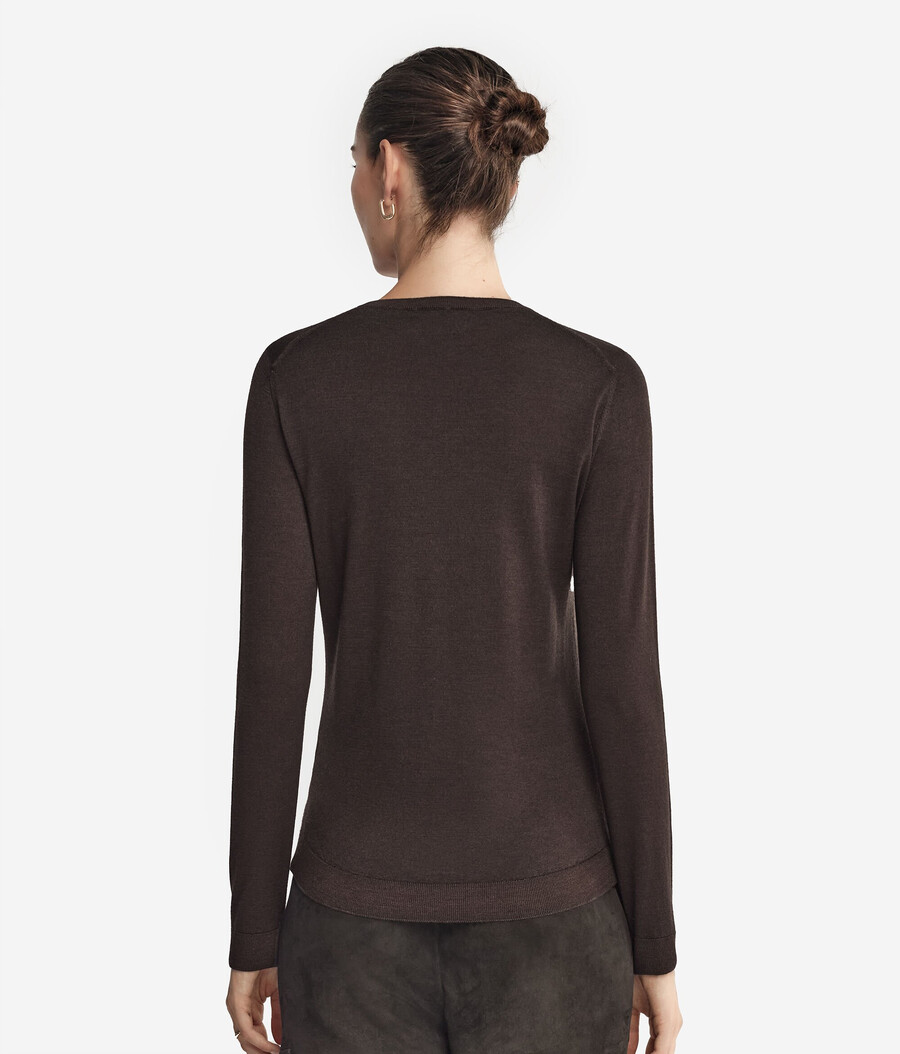 maglione girocollo in cashmere ultrafine