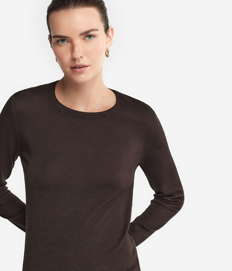 maglione girocollo in cashmere ultrafine