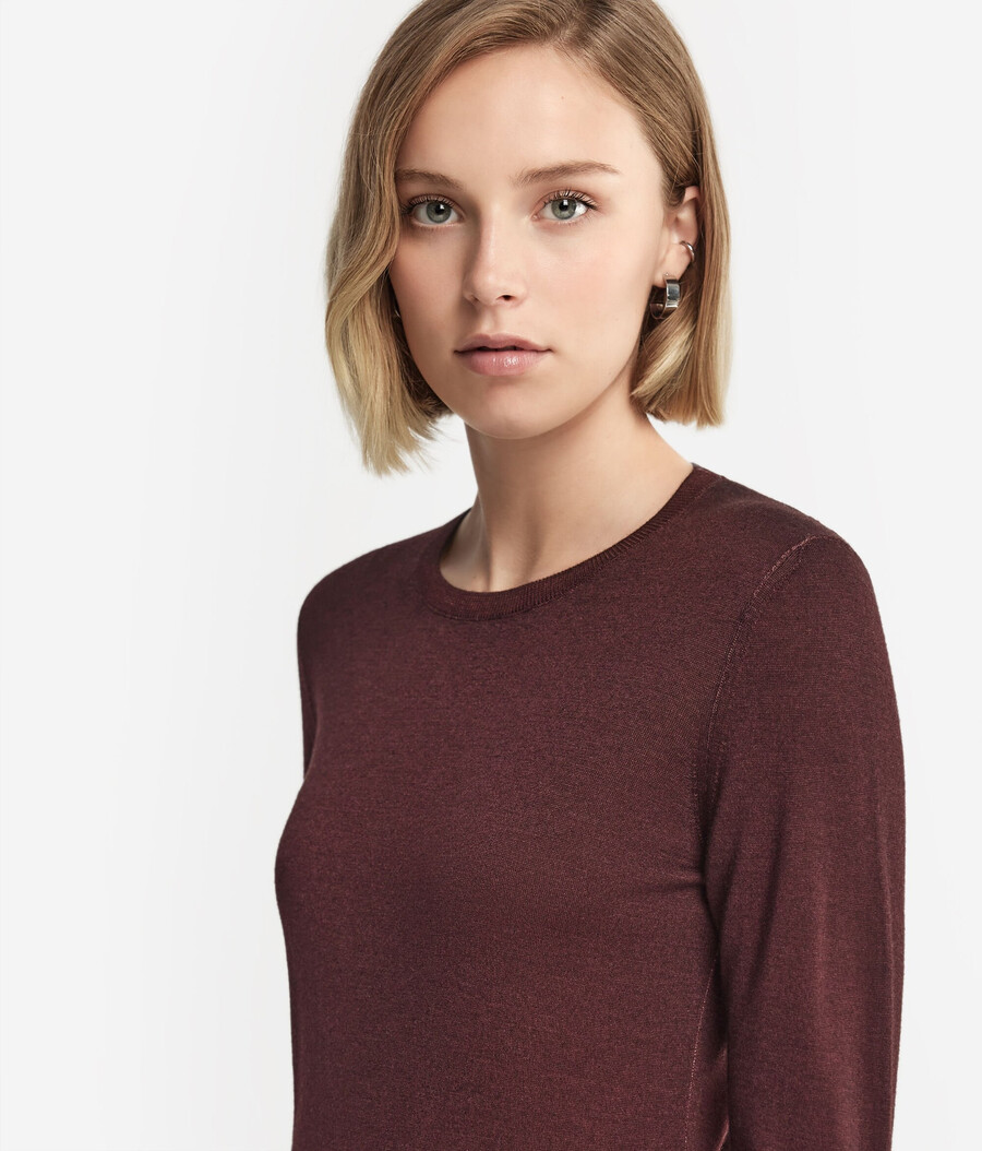 maglione girocollo in cashmere ultrafine