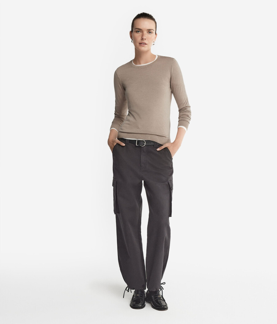 maglione girocollo in cashmere ultrafine