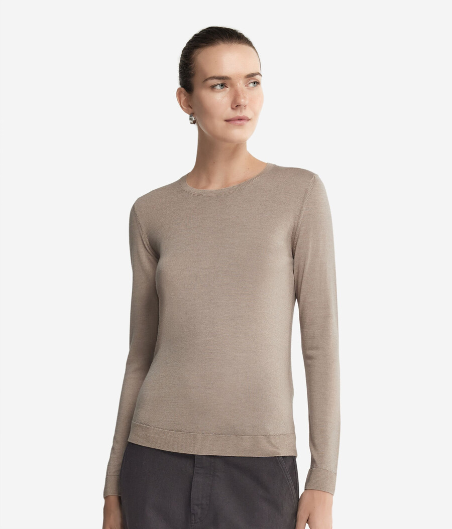 maglione girocollo in cashmere ultrafine