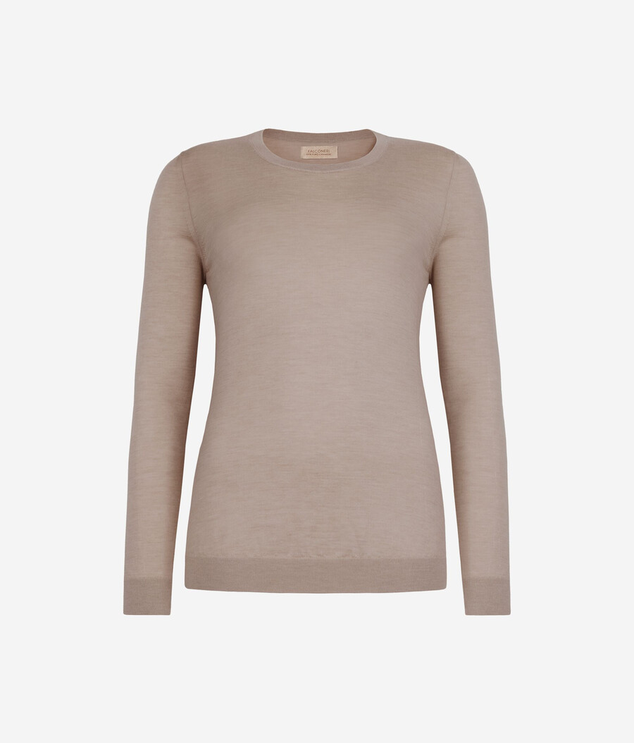 maglione girocollo in cashmere ultrafine