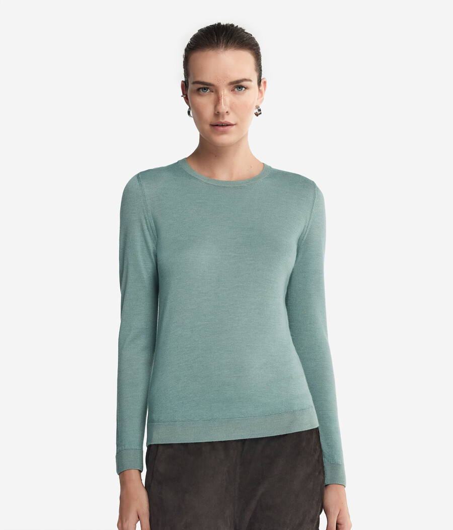 maglione girocollo in cashmere ultrafine