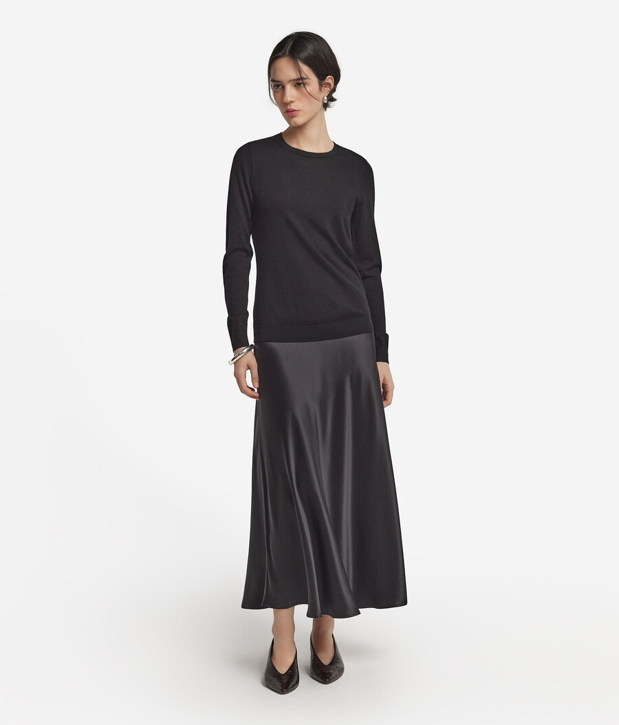 maglione girocollo in cashmere ultrafine