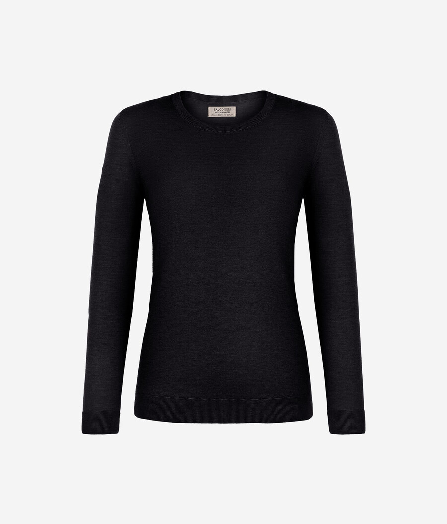 maglione girocollo in cashmere ultrafine