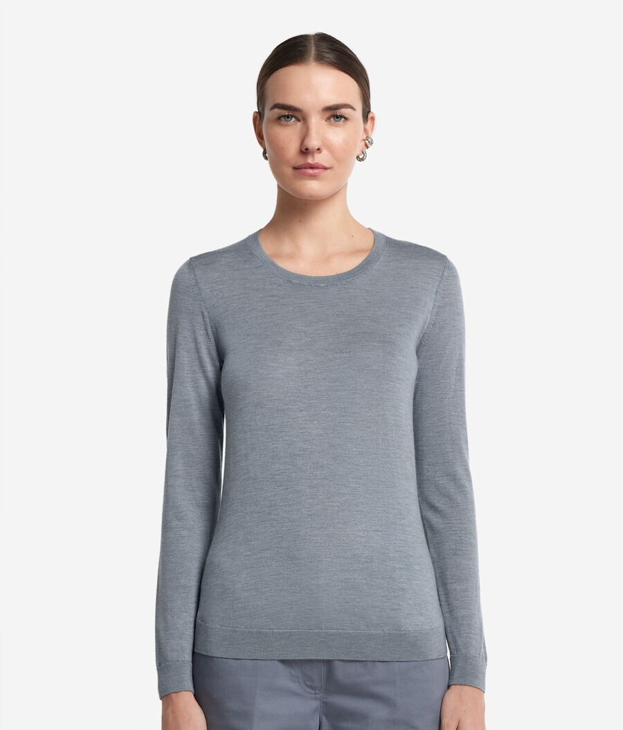 maglione girocollo in cashmere ultrafine