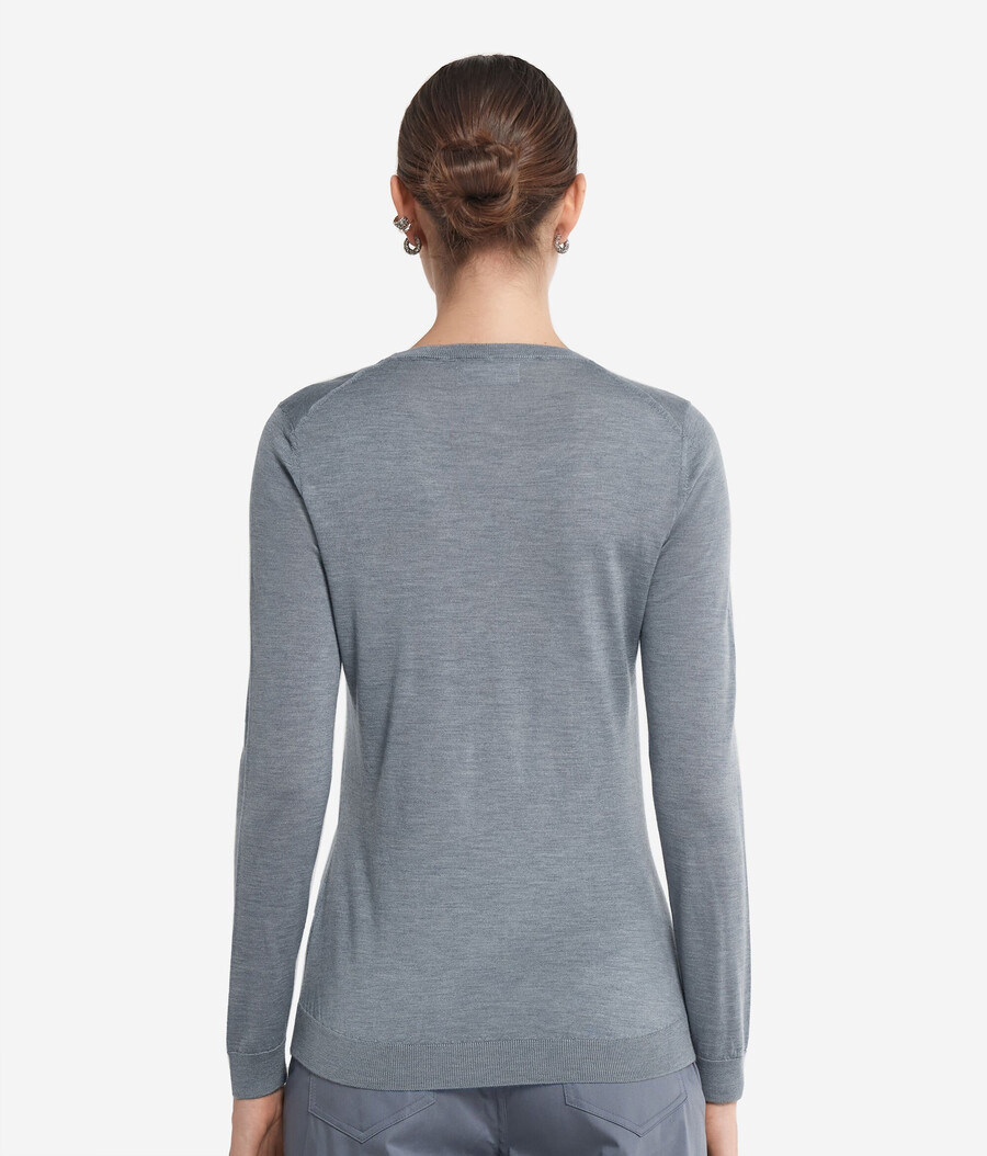 maglione girocollo in cashmere ultrafine