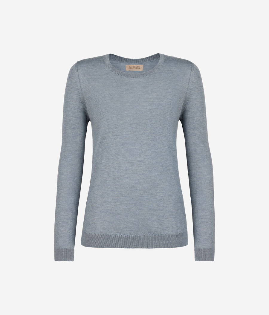 maglione girocollo in cashmere ultrafine