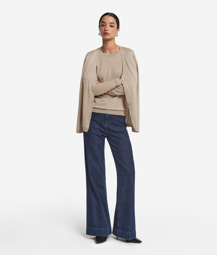 maglione girocollo in cashmere ultrafine