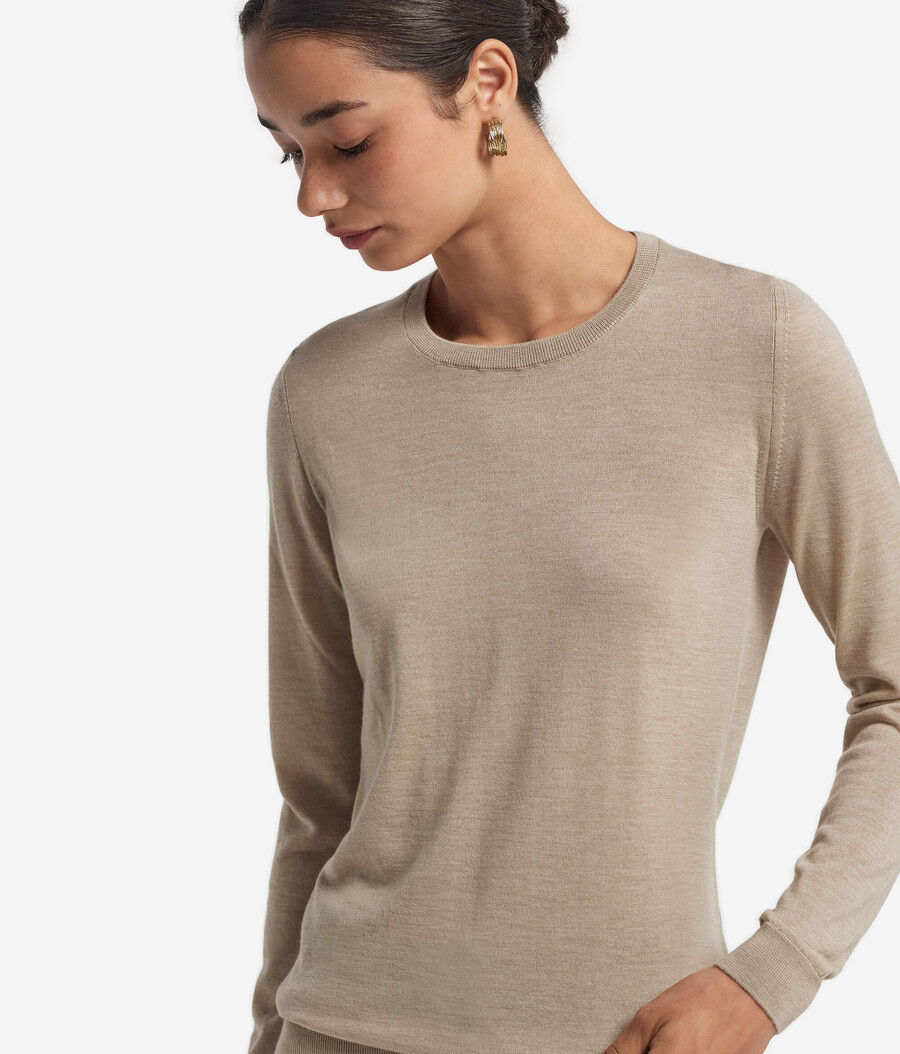 maglione girocollo in cashmere ultrafine
