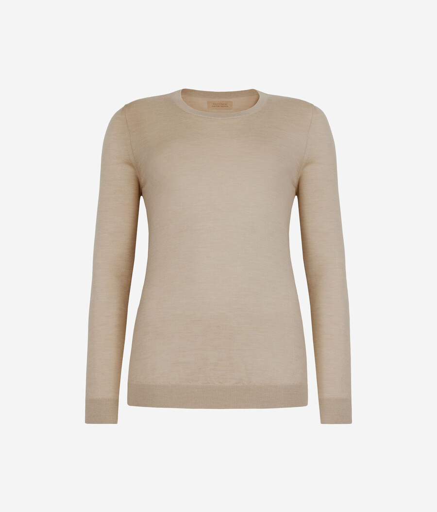 maglione girocollo in cashmere ultrafine