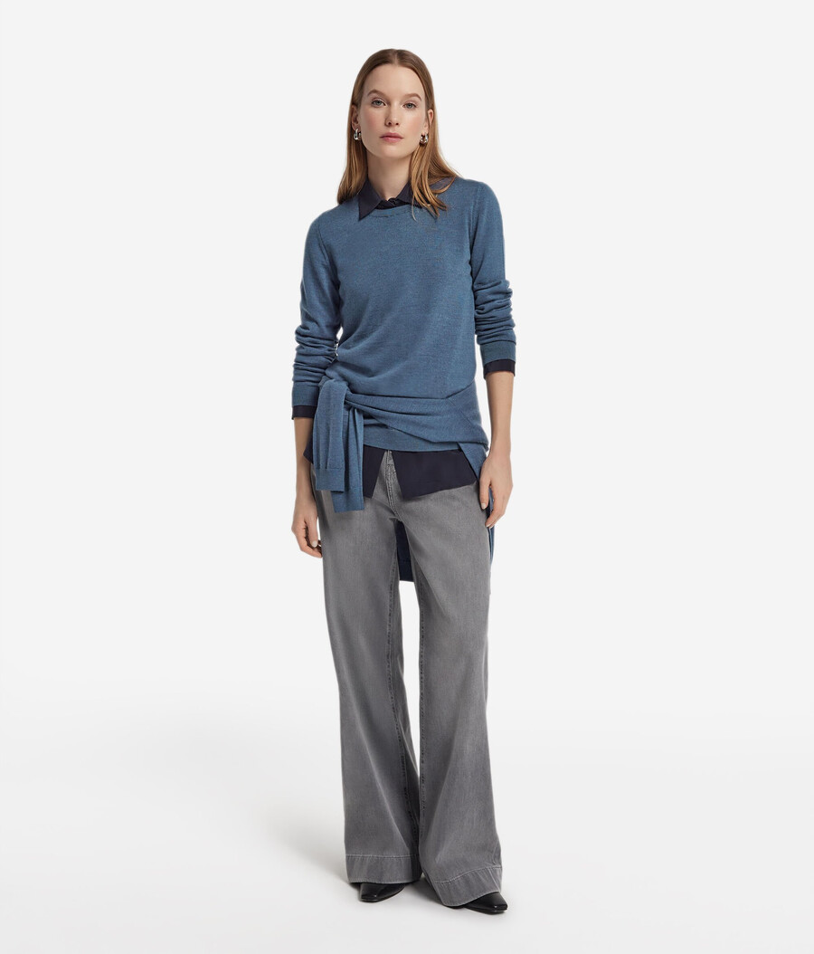 maglione girocollo in cashmere ultrafine