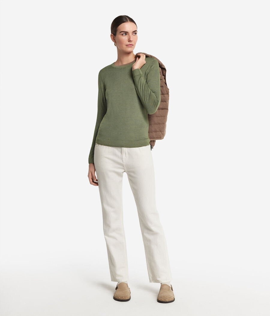 maglione girocollo in cashmere ultrafine