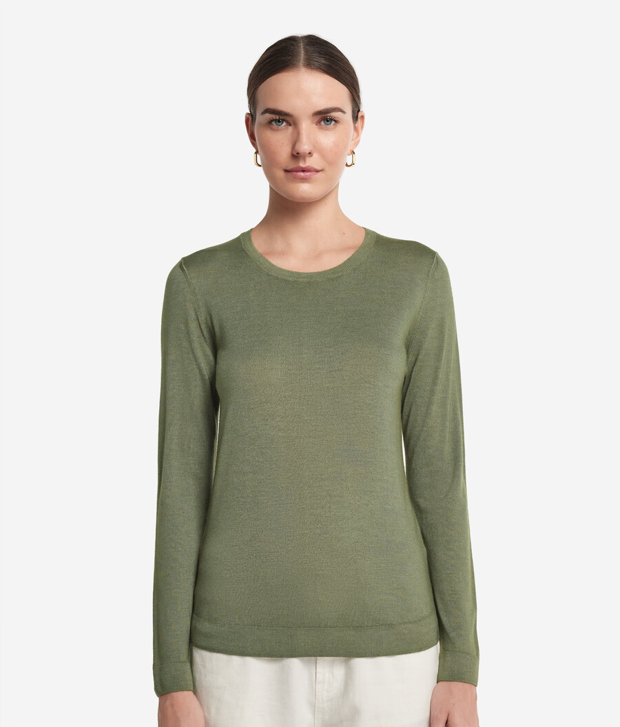 maglione girocollo in cashmere ultrafine