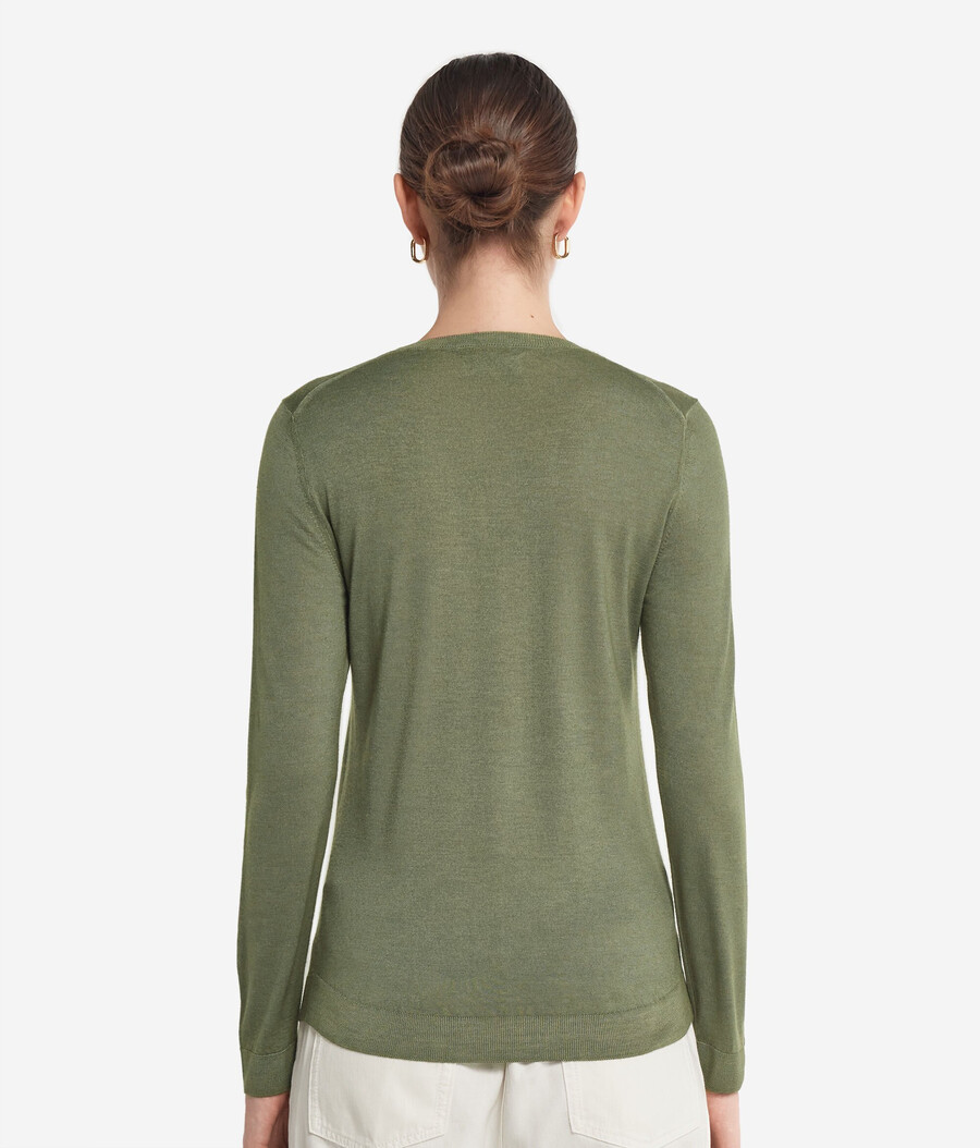 maglione girocollo in cashmere ultrafine