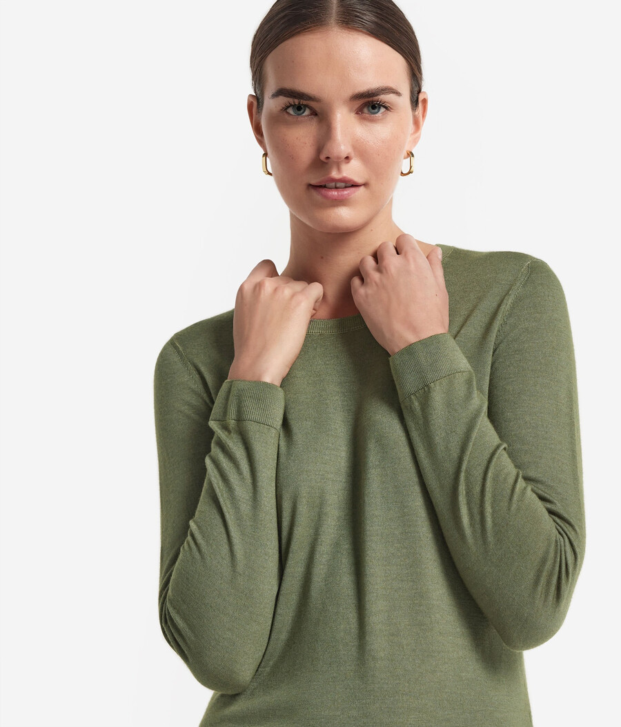 maglione girocollo in cashmere ultrafine