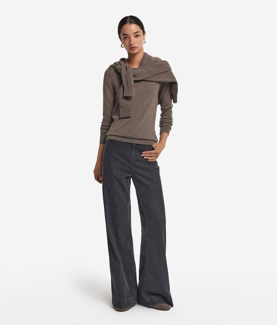 maglione girocollo in cashmere ultrafine