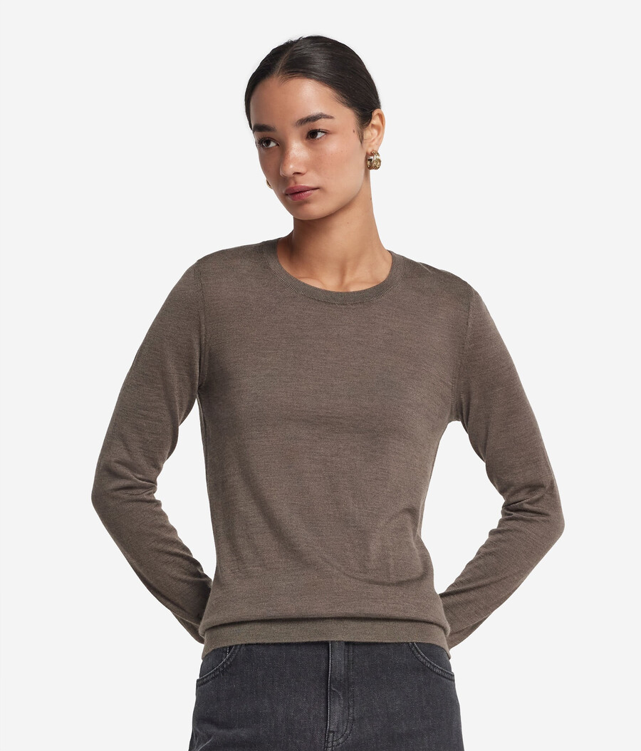 maglione girocollo in cashmere ultrafine