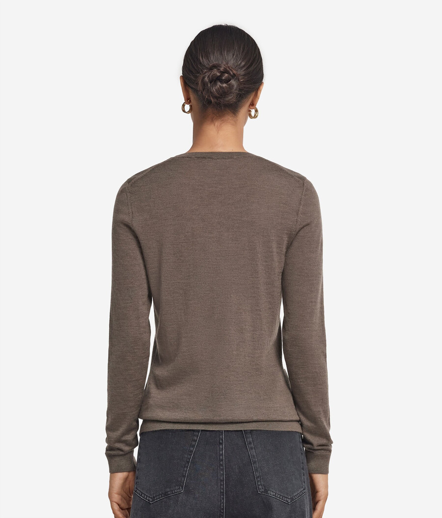 maglione girocollo in cashmere ultrafine
