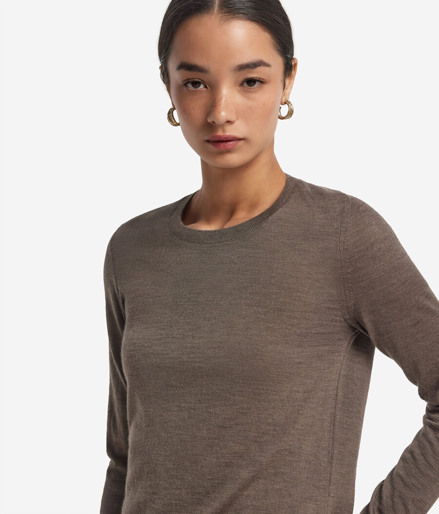 maglione girocollo in cashmere ultrafine
