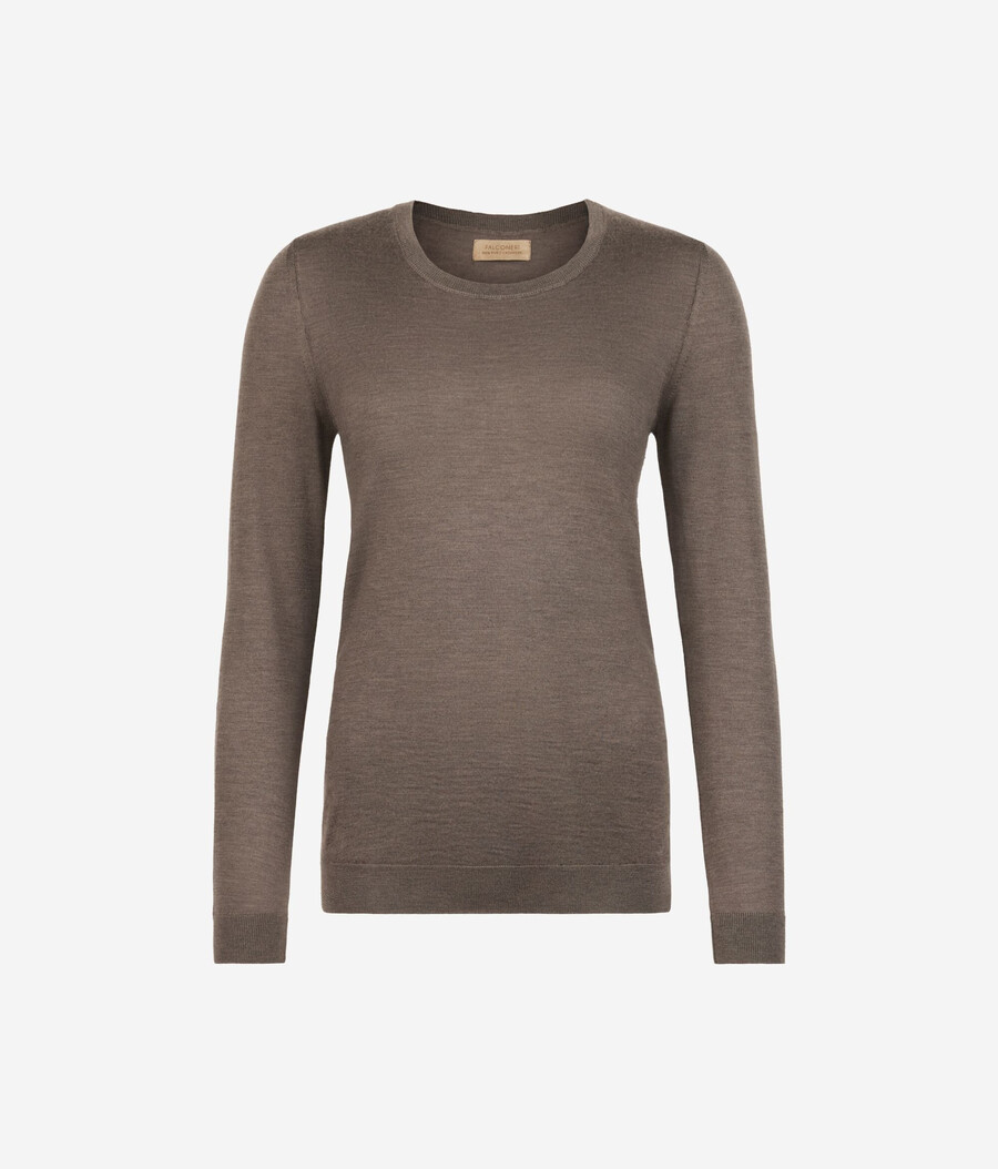 maglione girocollo in cashmere ultrafine