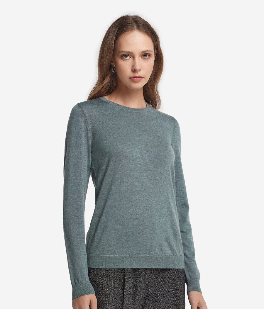 maglione girocollo in cashmere ultrafine