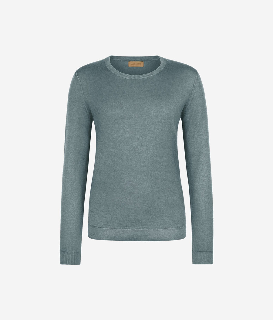 maglione girocollo in cashmere ultrafine