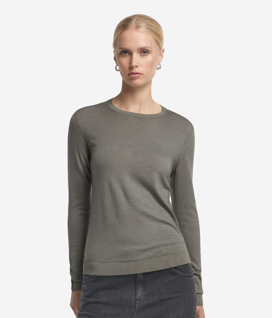 maglione girocollo in cashmere ultrafine