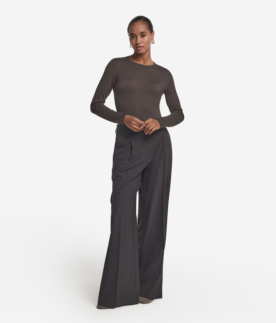 maglione girocollo in cashmere ultrafine