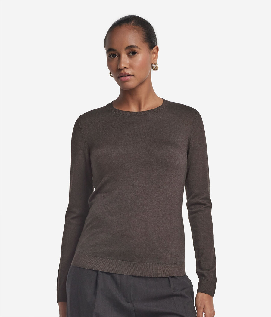 maglione girocollo in cashmere ultrafine