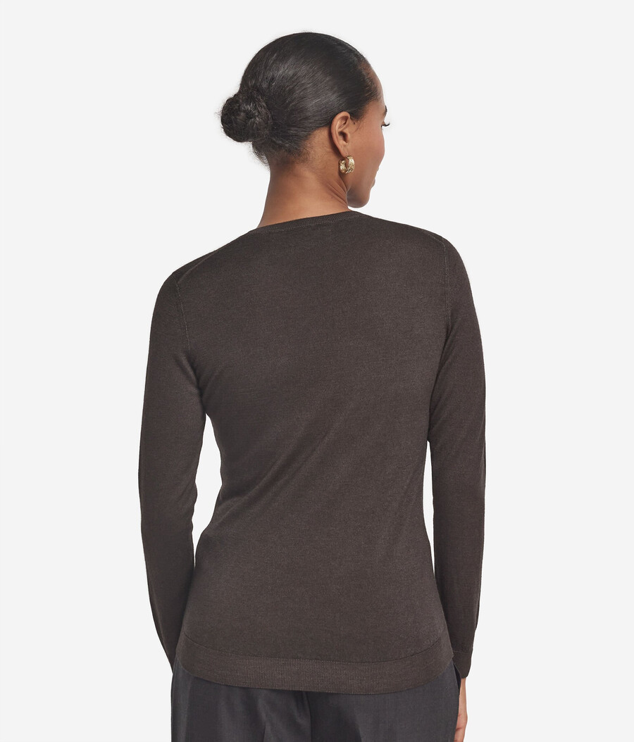 maglione girocollo in cashmere ultrafine