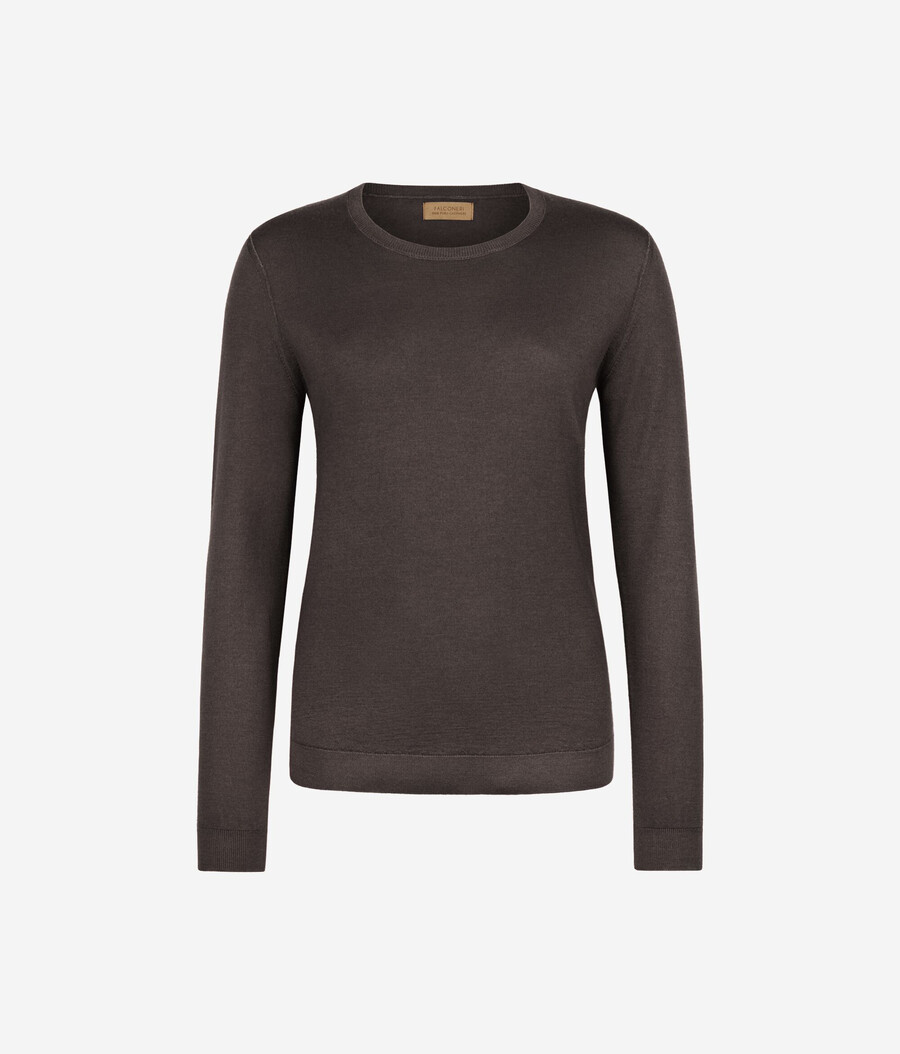maglione girocollo in cashmere ultrafine