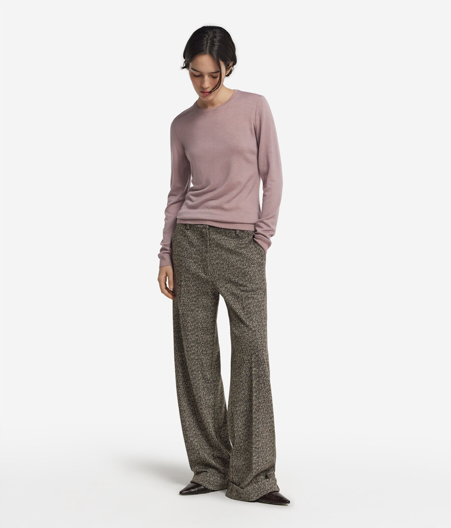 maglione girocollo in cashmere ultrafine