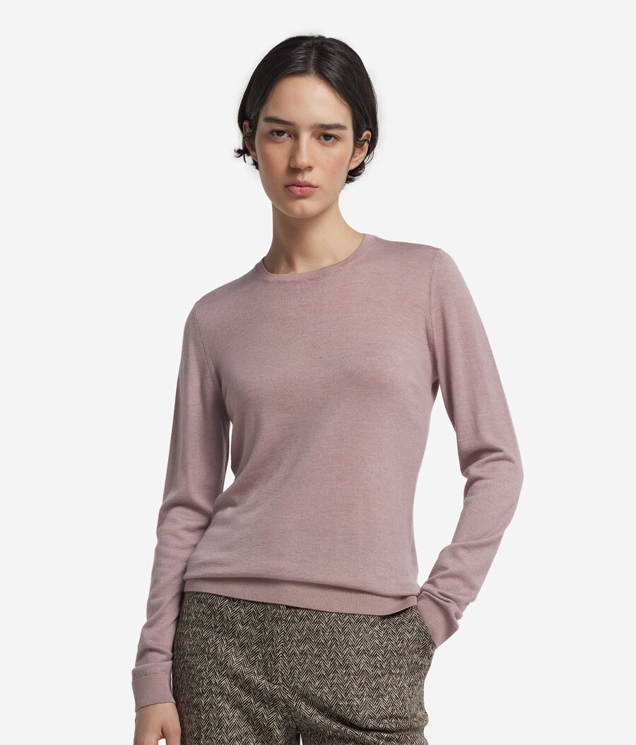 maglione girocollo in cashmere ultrafine