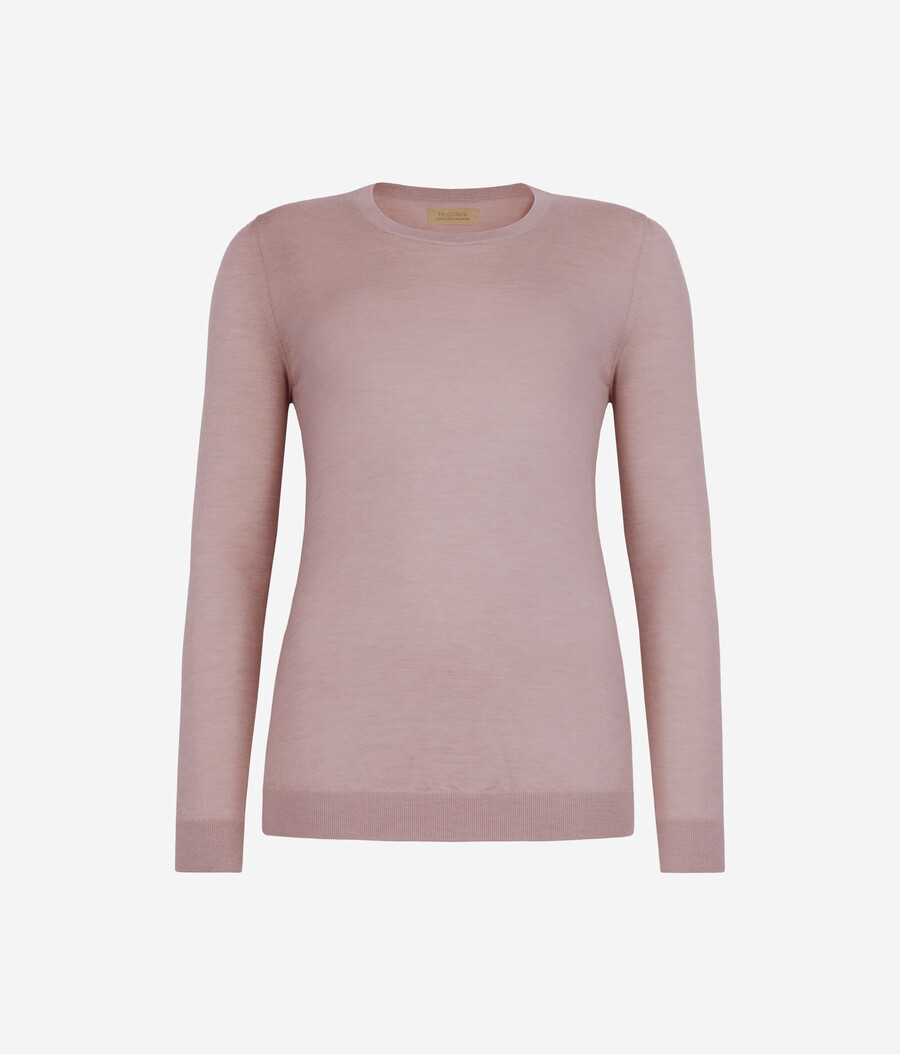 maglione girocollo in cashmere ultrafine
