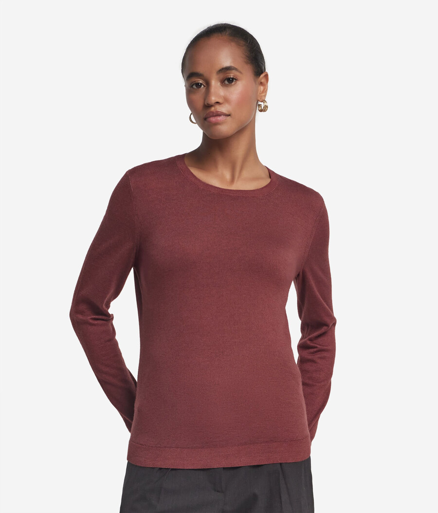 maglione girocollo in cashmere ultrafine