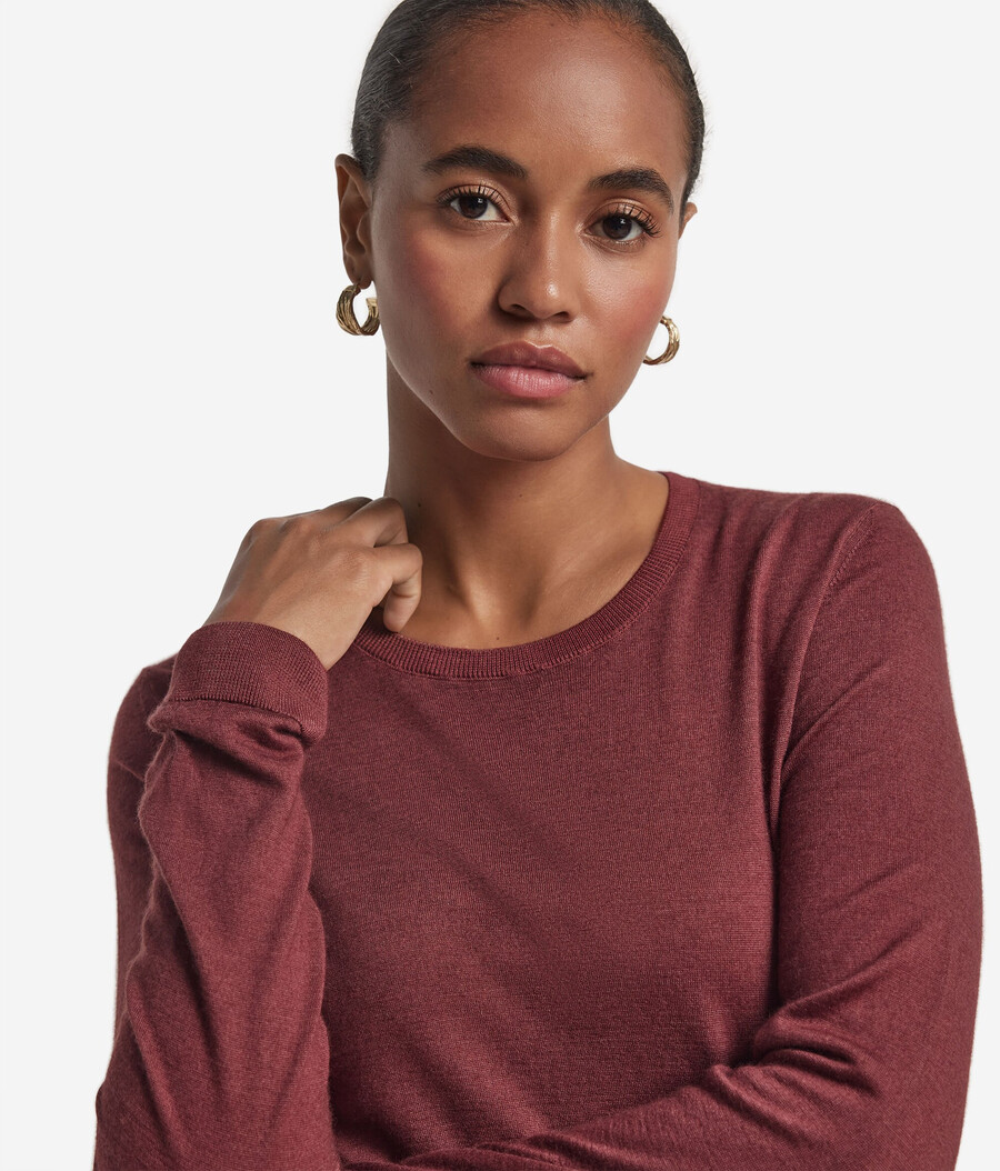 maglione girocollo in cashmere ultrafine