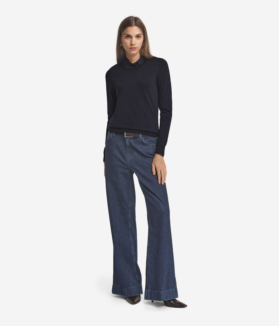 maglione girocollo in cashmere ultrafine