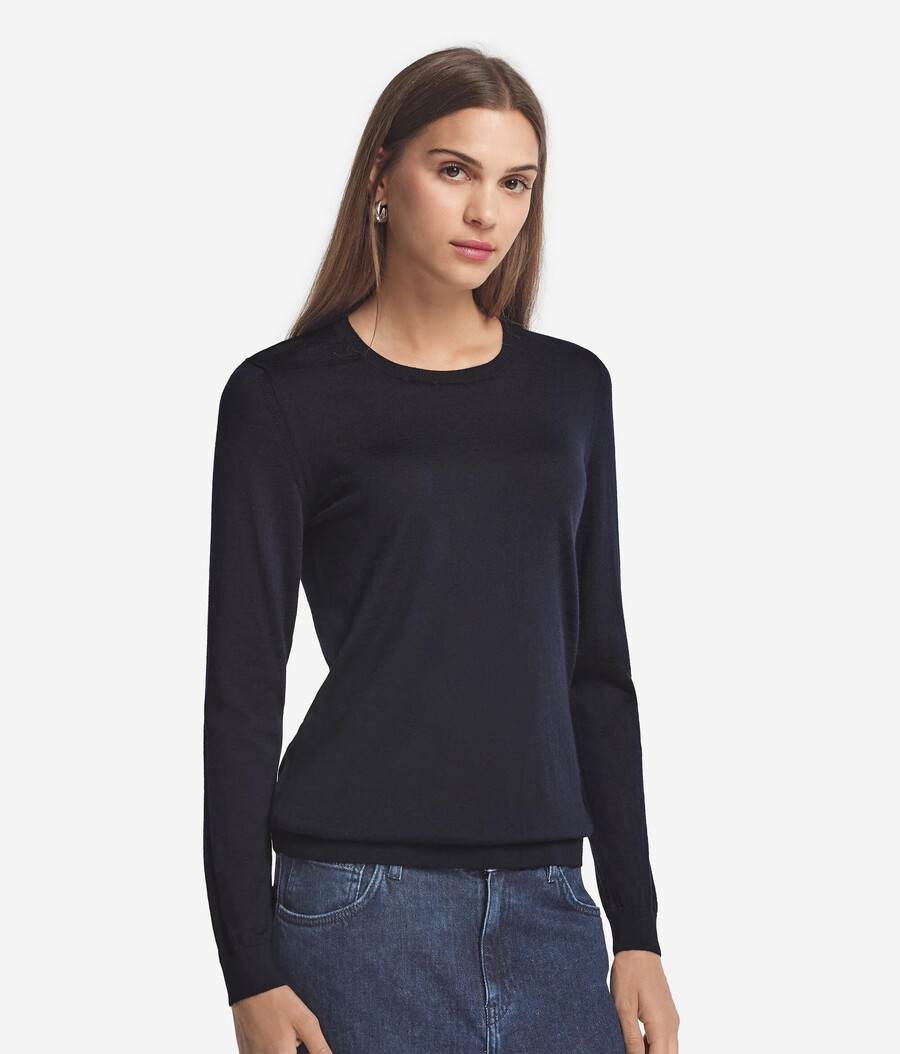 maglione girocollo in cashmere ultrafine