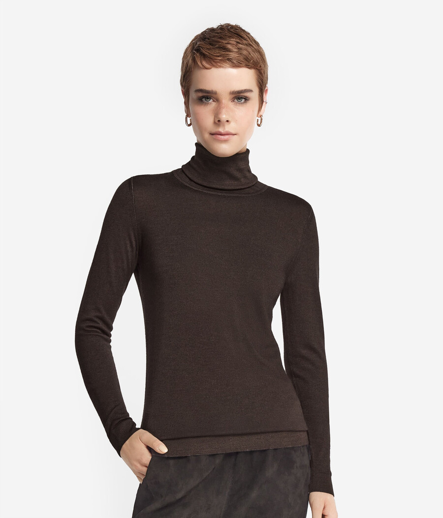 maglione a collo alto in cashmere ultrafine