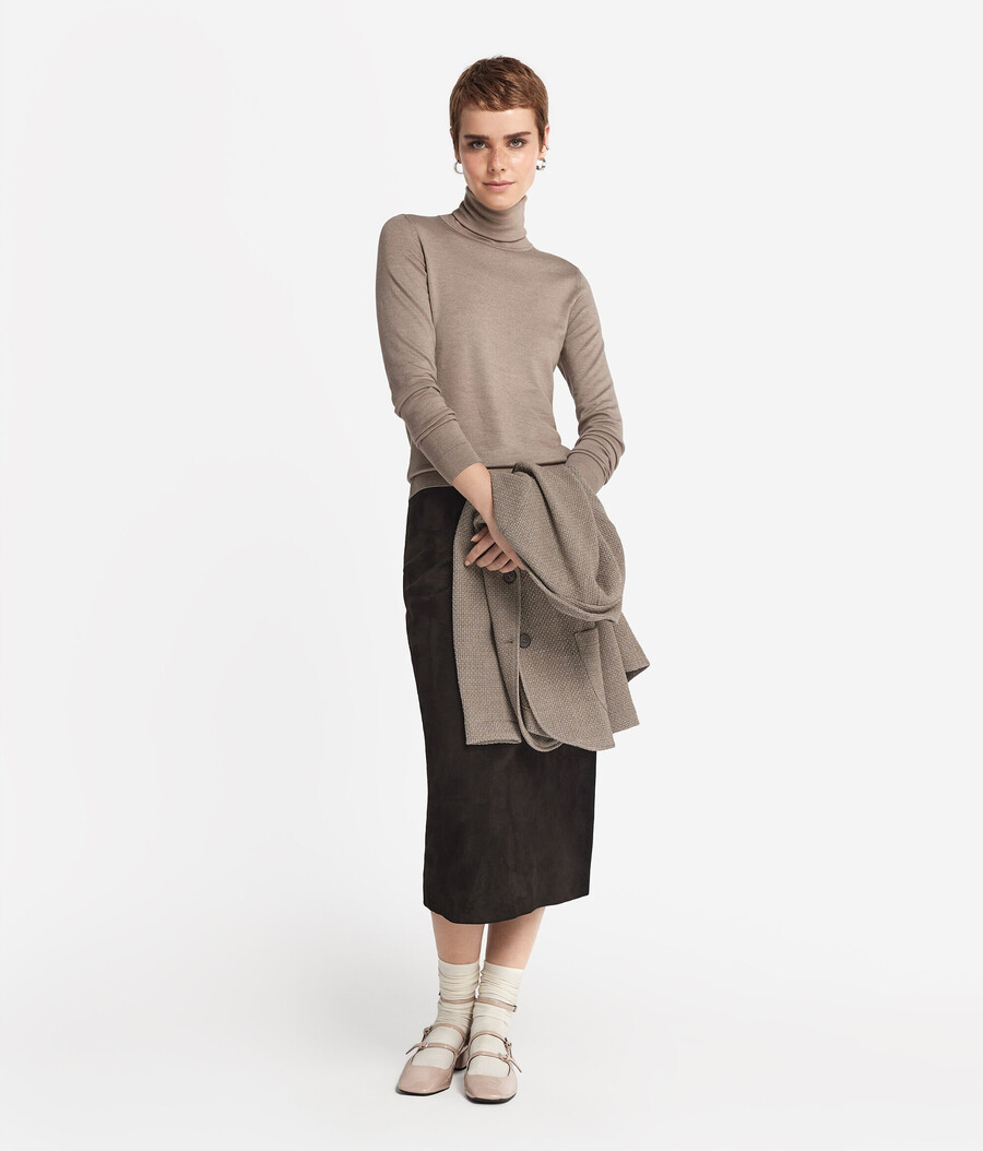 maglione a collo alto in cashmere ultrafine