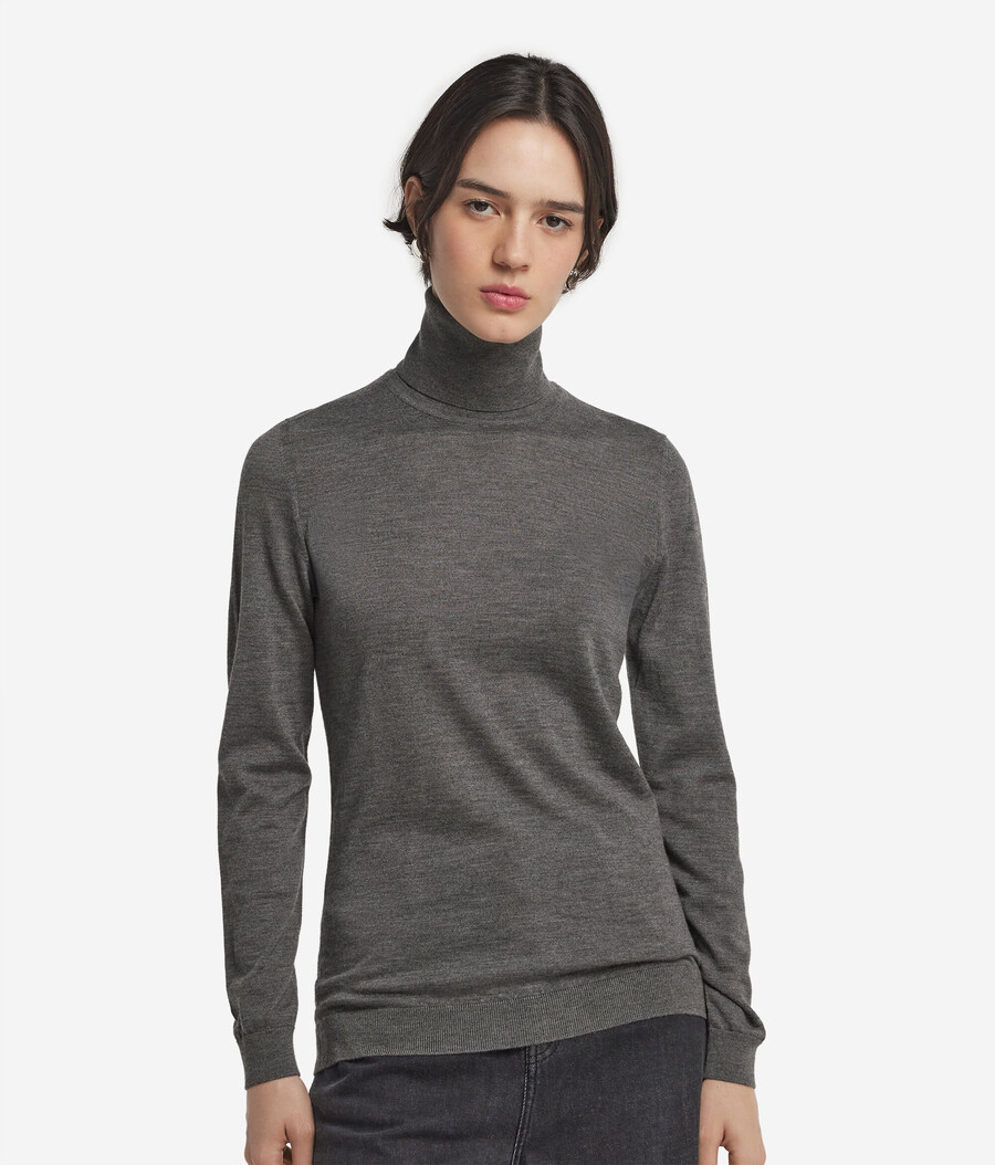 maglione a collo alto in cashmere ultrafine