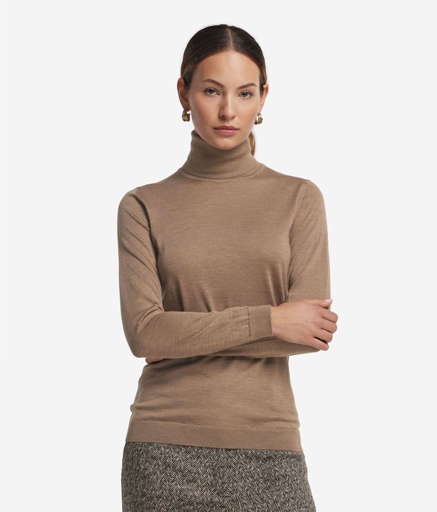 maglione a collo alto in cashmere ultrafine